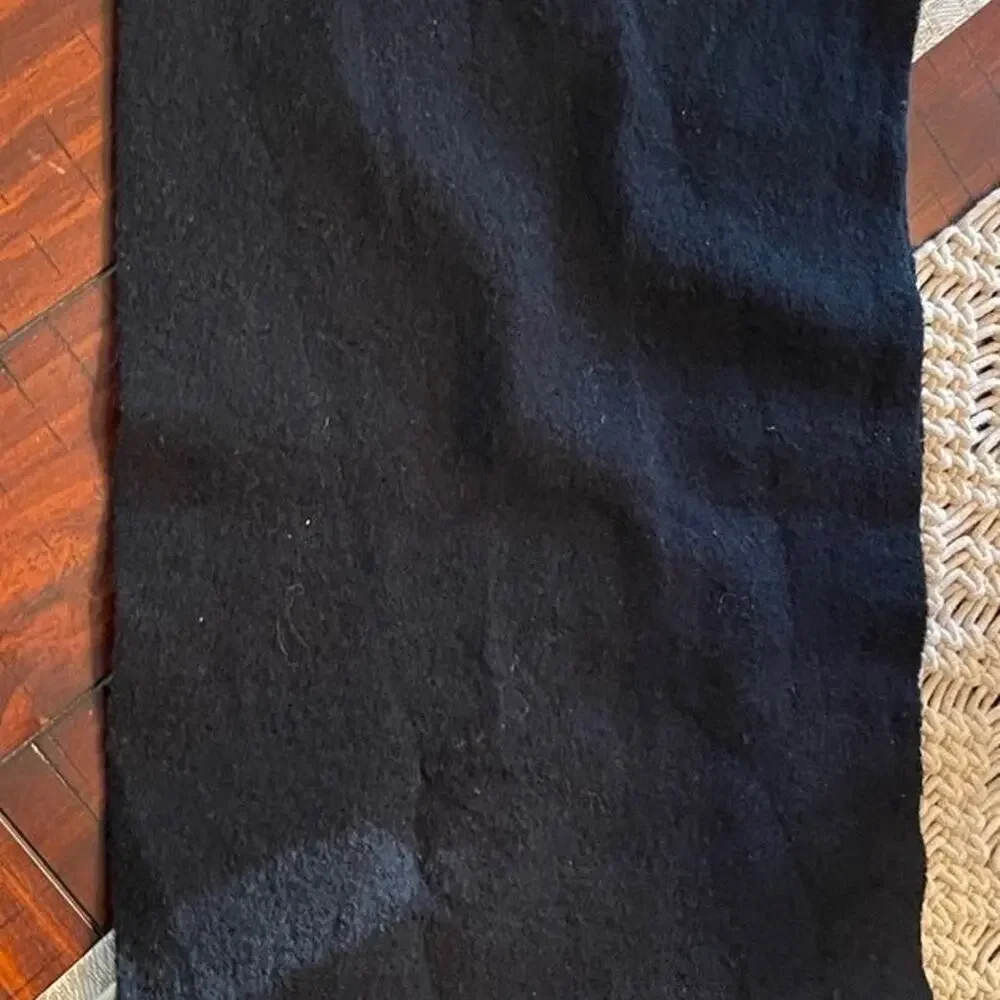 Christian Dior 100% lambswool black scarf unisex VINTAGE